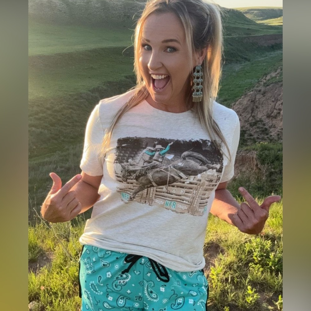 🩵🤎🩵Sterling Kreek Western The Wyatt Tee NFR 🩵🤎🩵